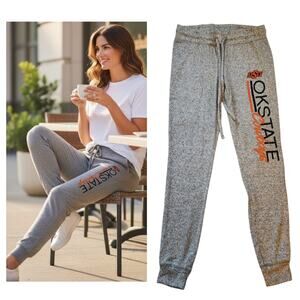 Concepts Sport Womens OSU Oklahoma Jogger Sweatpants Size S Gray Sleepwear